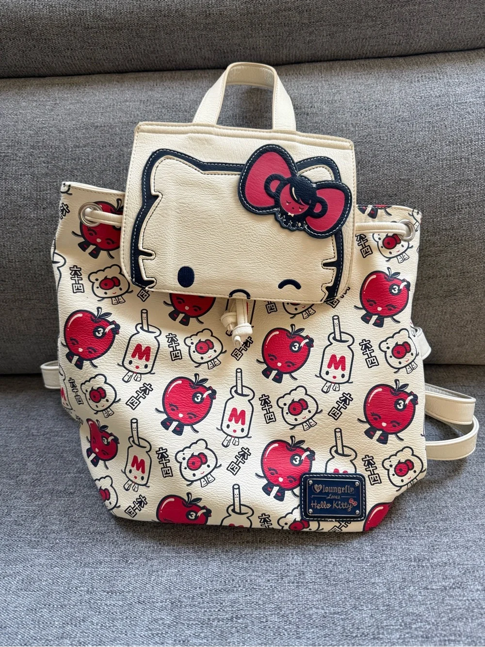 Loungefly Hello Kitty Apple & Milk Drawstring Backpack